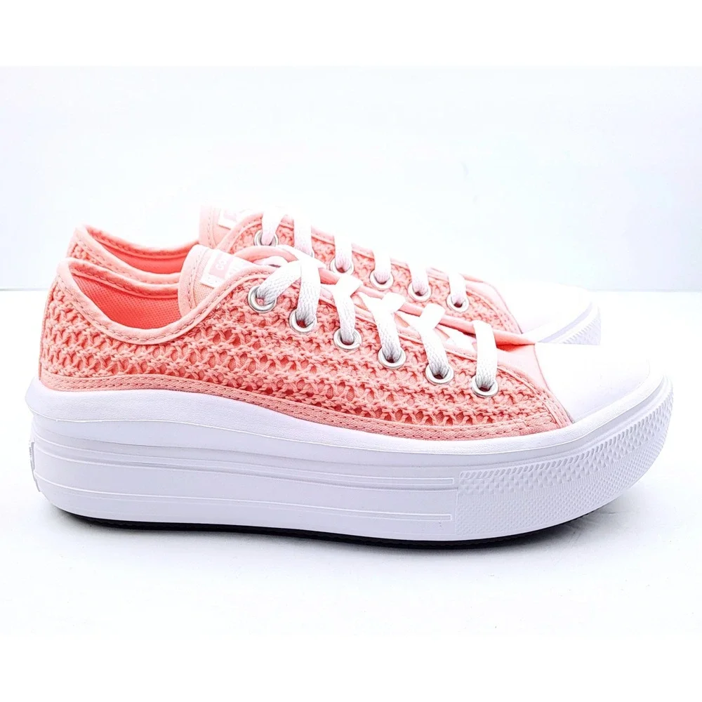 NWOT Converse Chuck Taylor‎ All-Star Peach Crochet Low-Top Sneaker - Size 6